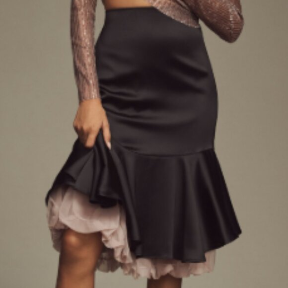 Brand New By Anthropologie Organza Bubble Slip Midi Skirt - Picture 5 of 5